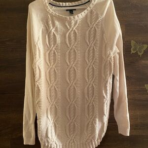 Tommy Hilfiger Women's Ivory Cable Knit Sweater